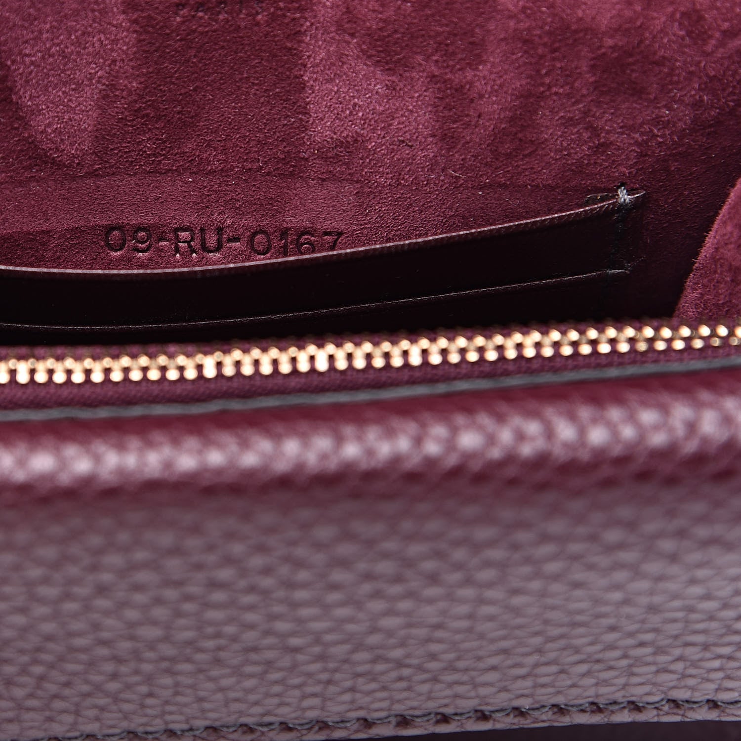 Christian Dior Grained Calfskin D-Bee Crossbody Burgundy 6 of 11