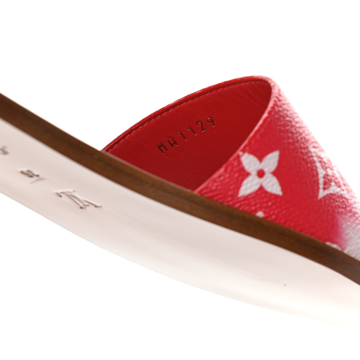 Monogram Escale Lock It Flat Mule 36 Rouge