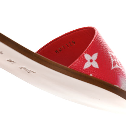Louis Vuitton Monogram Escale Lock It Flat Mule 36 Rouge 8 of 9