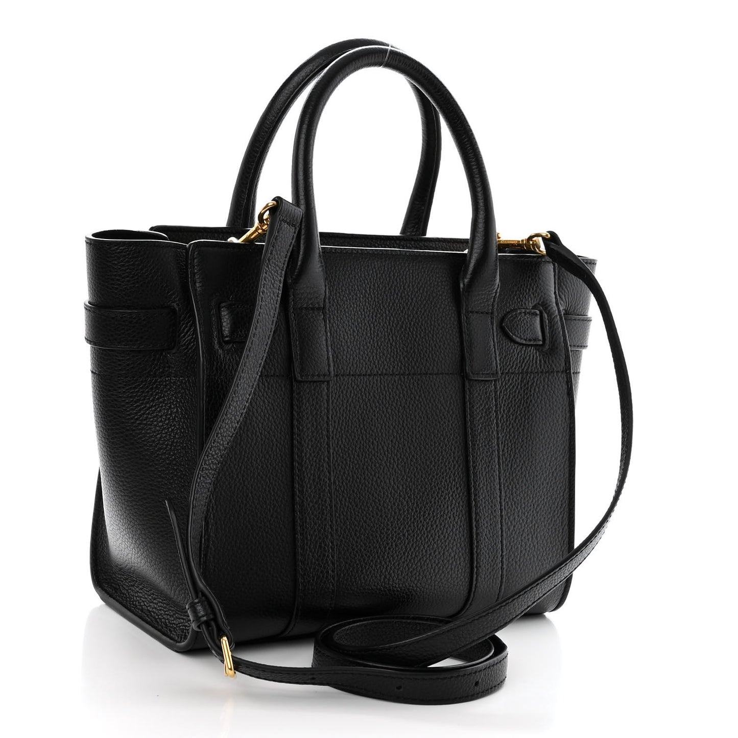 Classic Grain Small Bayswater Zip Tote Black