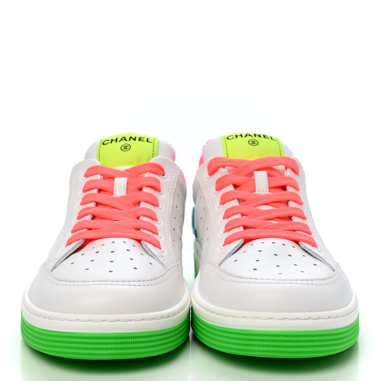 Chanel Calfskin Mens Logo Sneakers 43 White Multicolor 2 of 10