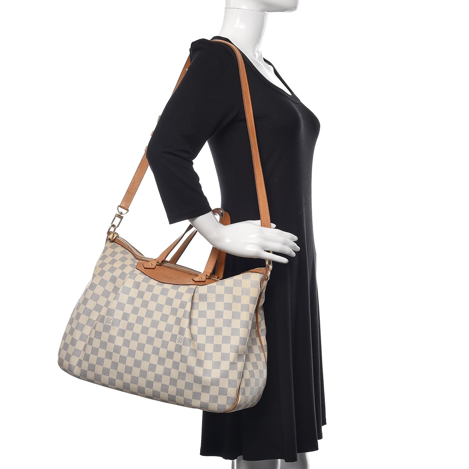 Louis Vuitton Damier Azur Siracusa GM 2 of 22