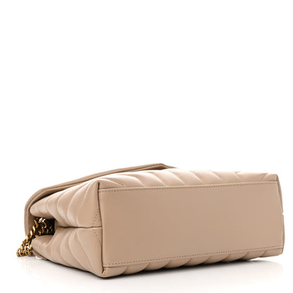 Saint Laurent Calfskin Y Quilted Monogram Small Loulou Chain Satchel Dark Beige 4 of 15