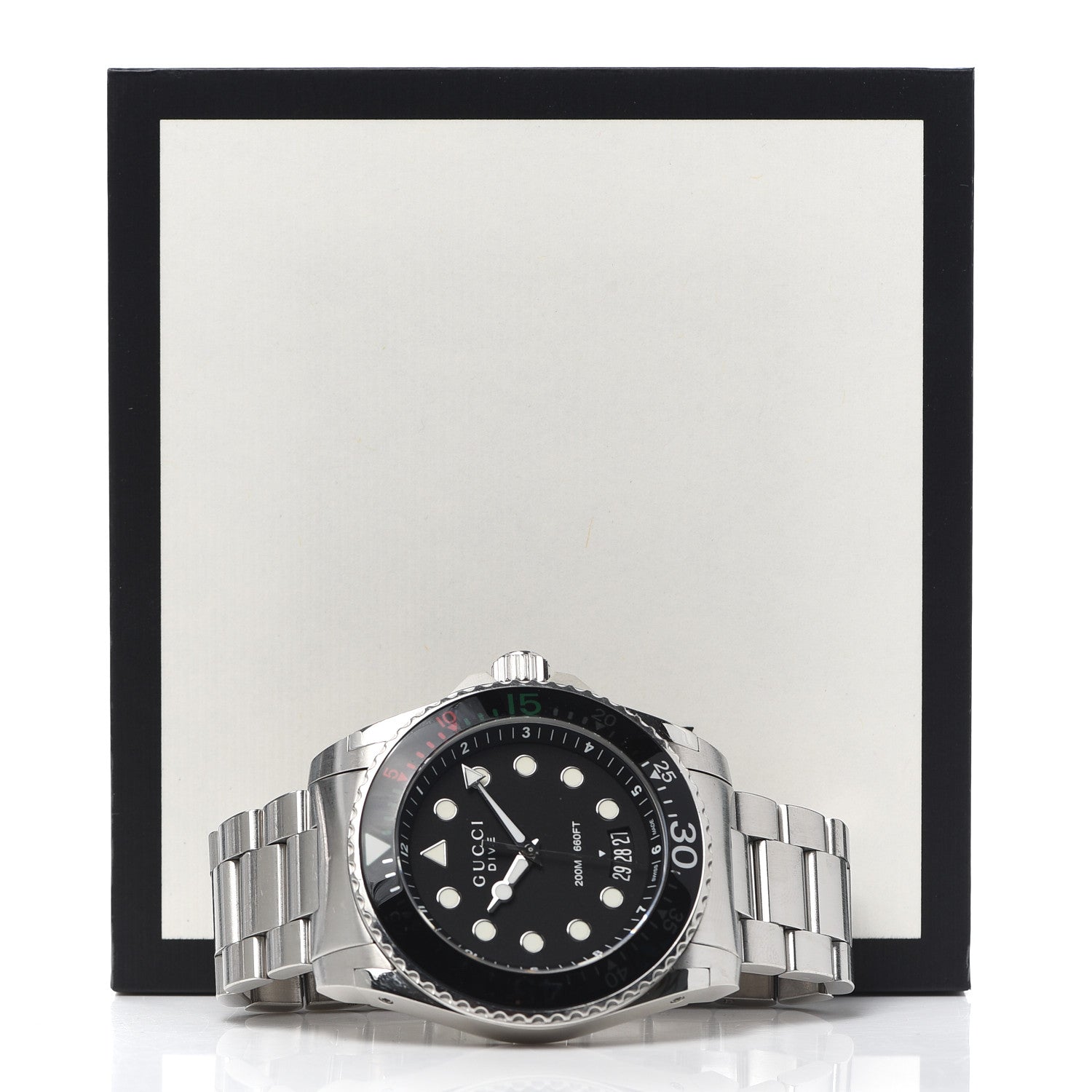 Gucci Stainless Steel 45mm Dive GMT Quartz Watch Black 5 of 5