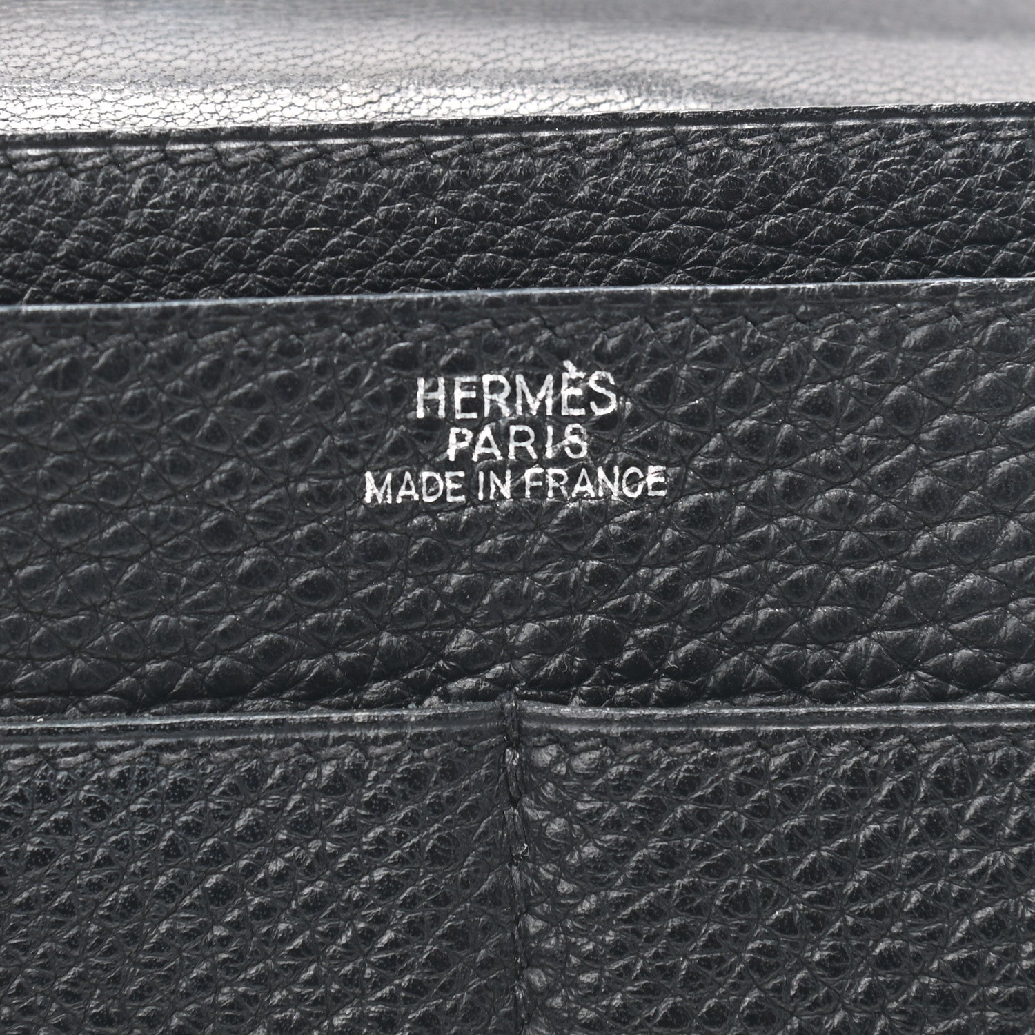 Hermes Togo Dogon Duo Wallet Black 6 of 7