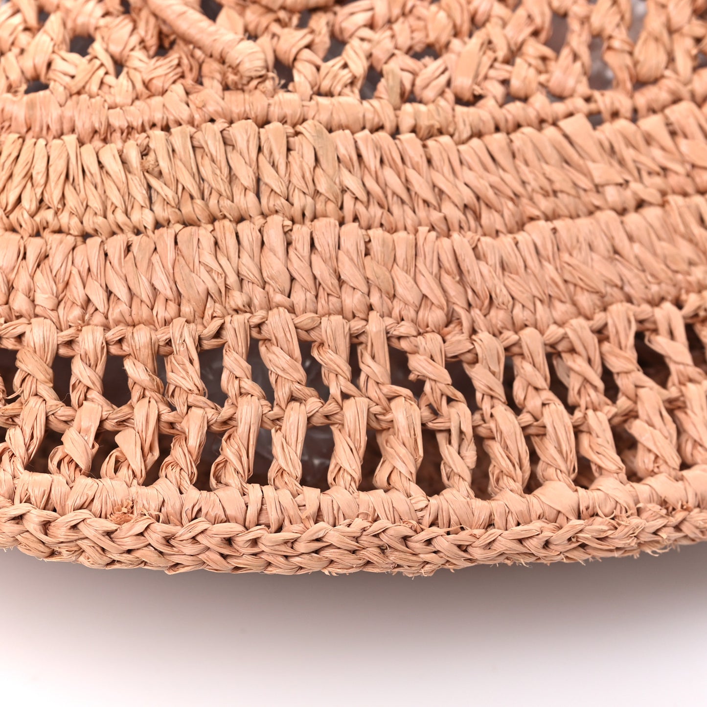 Raffia Calfskin Summer Banana Hobo Summery Beige