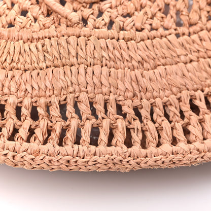 Chloe Raffia Calfskin Summer Banana Hobo Summery Beige 10 of 10