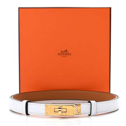 Hermes Epsom Kelly Belt White 5 of 5