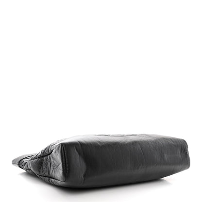 Chanel Shiny Crumpled Calfskin Quilted Large 31 Shopping Bag Black 4 of 10