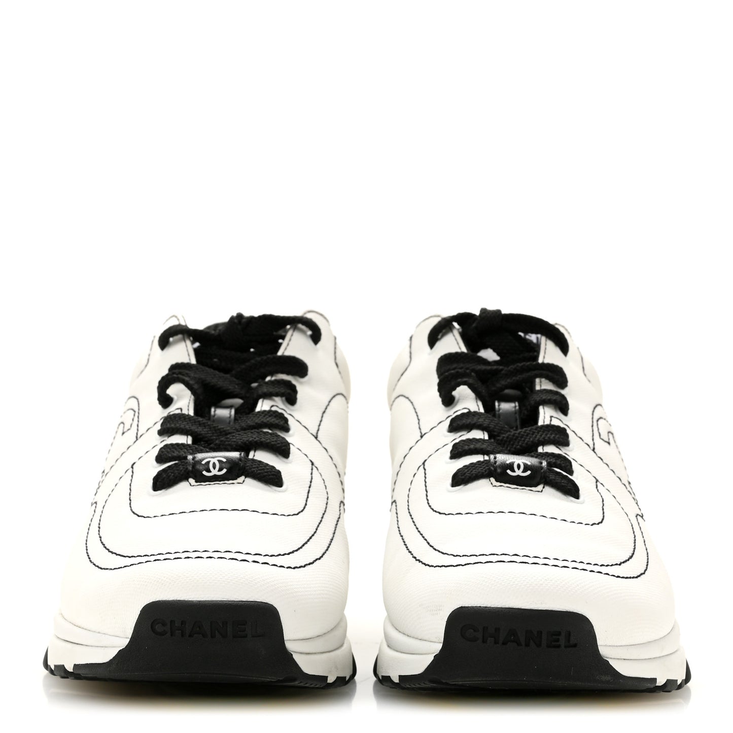 Cotton Womens CC Sneakers 39.5 White Black