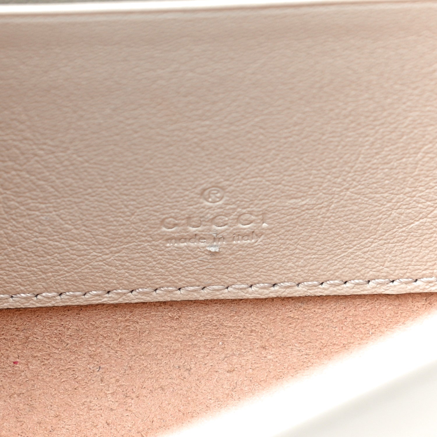 Gucci Textured Calfskin Web Mini Rajah Slim Flap Shoulder Bag Mystic White 6 of 12