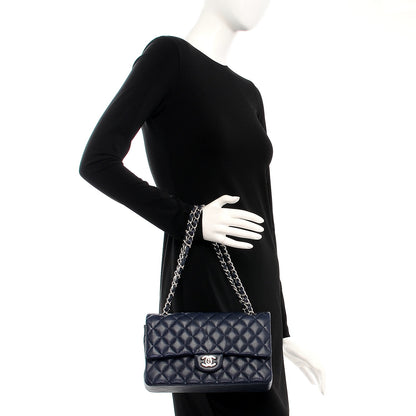 Chanel Caviar Quilted Medium Double Flap Navy 3 of 13