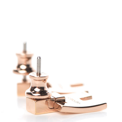 Hermes Rose Gold Lacquer Eileen Earrings Rouge H 3 of 6