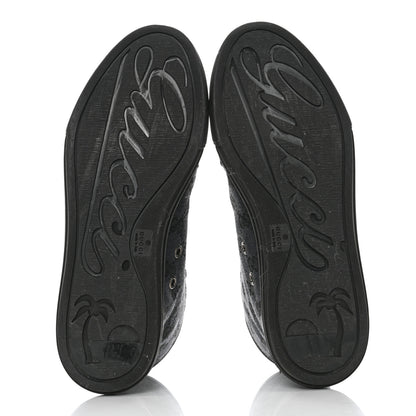 Gucci Monogram Womens High Top Sneakers 36.5 Black 5 of 8