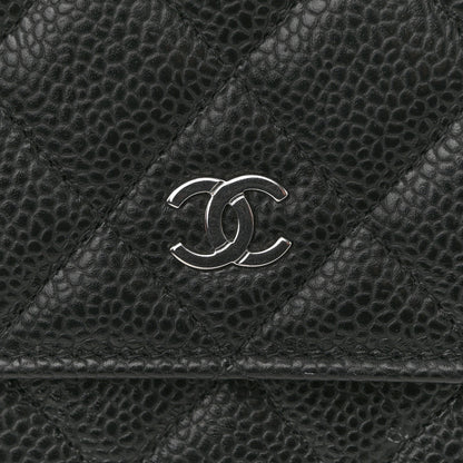 Chanel Caviar Quilted Wallet On Chain WOC Black 12 of 12