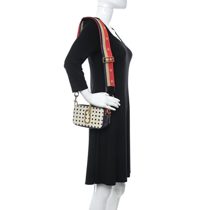 Marc Jacobs Snakeskin Embossed Pony Hair Polka Dot Small Snapshot Camera Bag White Multicolor 2 of 10