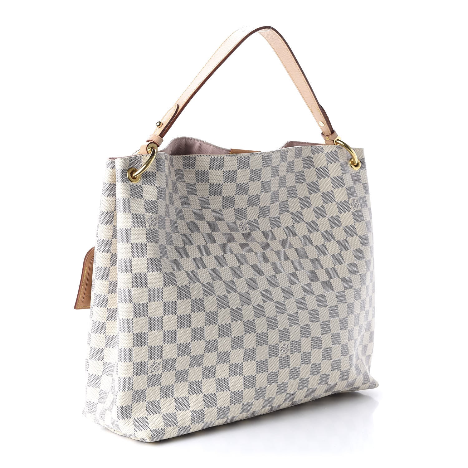 Louis Vuitton Damier Azur Graceful MM Rose Ballerine 3 of 9