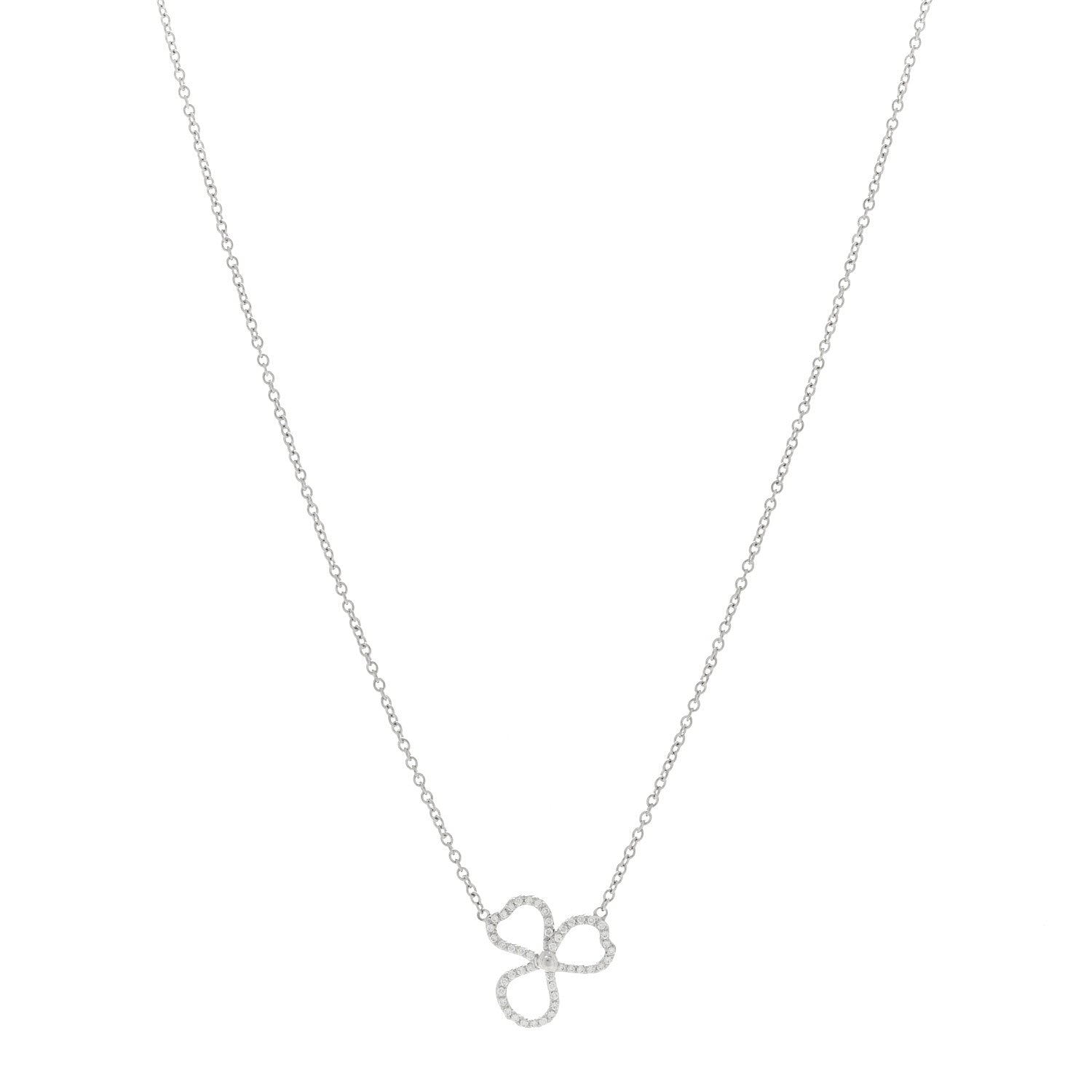 Tiffany Platinum Diamond Mini Paper Flowers Pendant Necklace 1 of 3