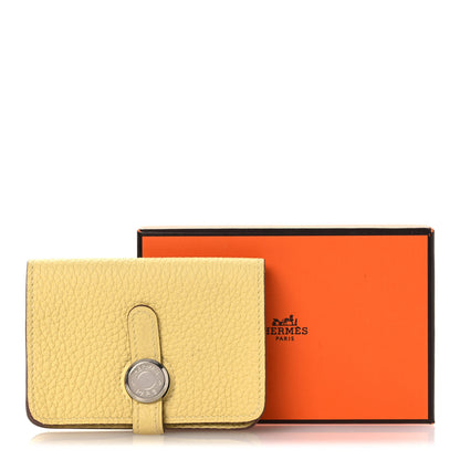 Hermes Togo Dogon Card Case Jaune Poussin 9 of 9