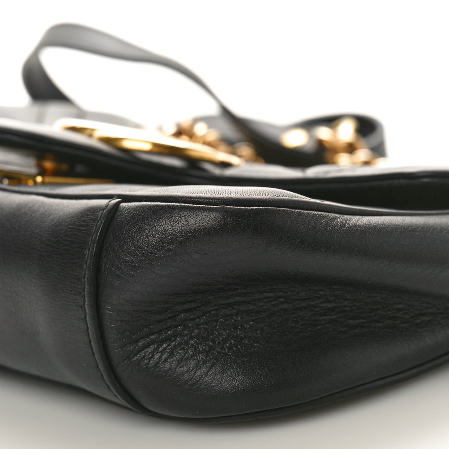 Calfskin Matelasse Mini GG Marmont Shoulder Bag Black