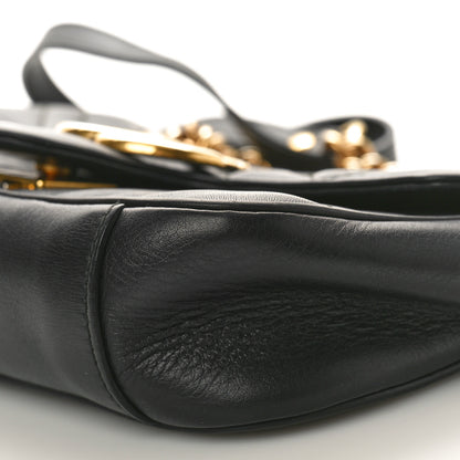 Gucci Calfskin Matelasse Mini GG Marmont Shoulder Bag Black 9 of 12