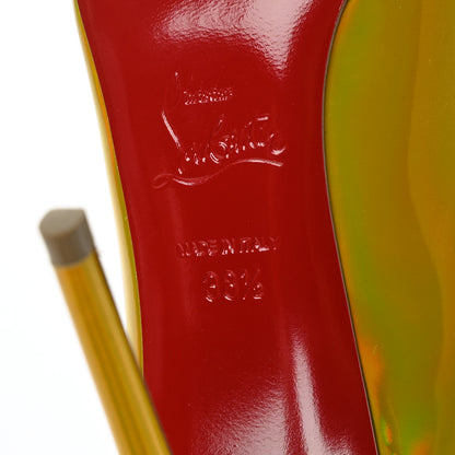 Christian Louboutin Metallic Patent Psychic Hot Chick 100 Pumps 38.5 Yellow 7 of 7