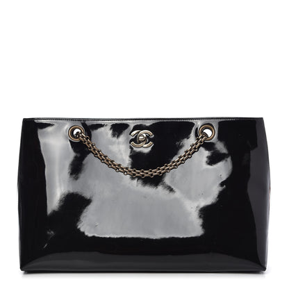 Chanel Patent Mademoiselle Tote Black 1 of 9