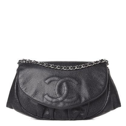 Chanel Caviar Half Moon Wallet On Chain WOC Black 1 of 9