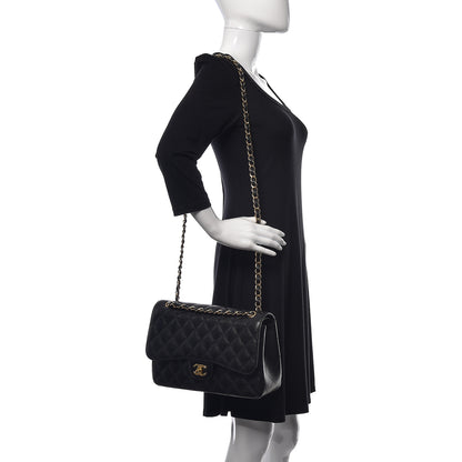 Chanel Caviar Quilted Jumbo Double Flap Black 2 of 11
