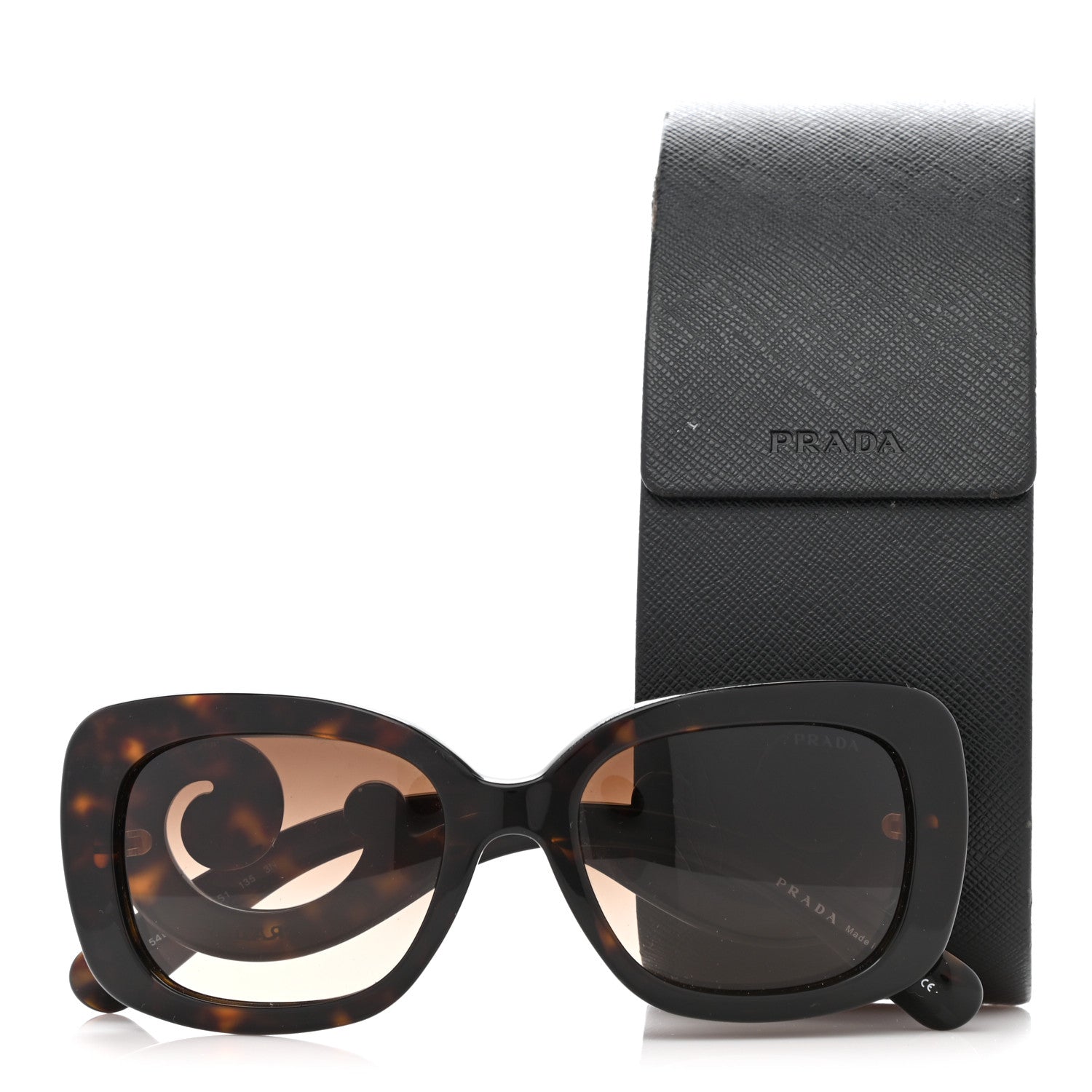 Prada Acetate Baroque Sunglasses SPR 27O Tortoise 8 of 8