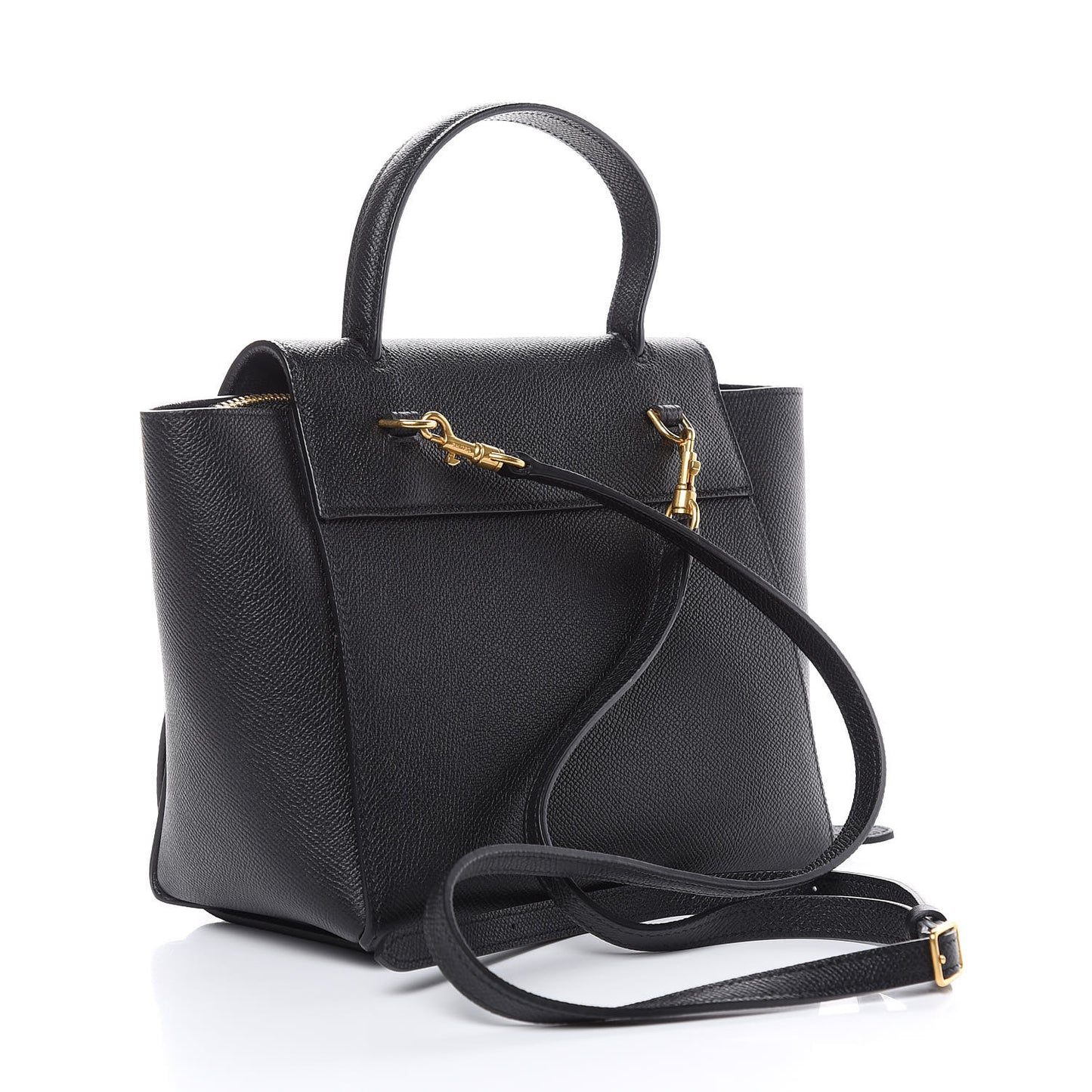 Grained Calfskin Nano Belt Bag Black