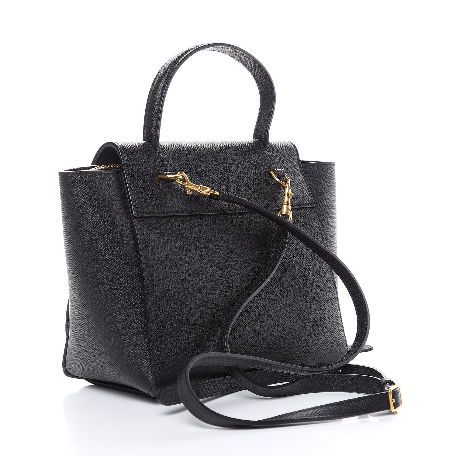 Celine Grained Calfskin Nano Belt Bag Black 3 of 9