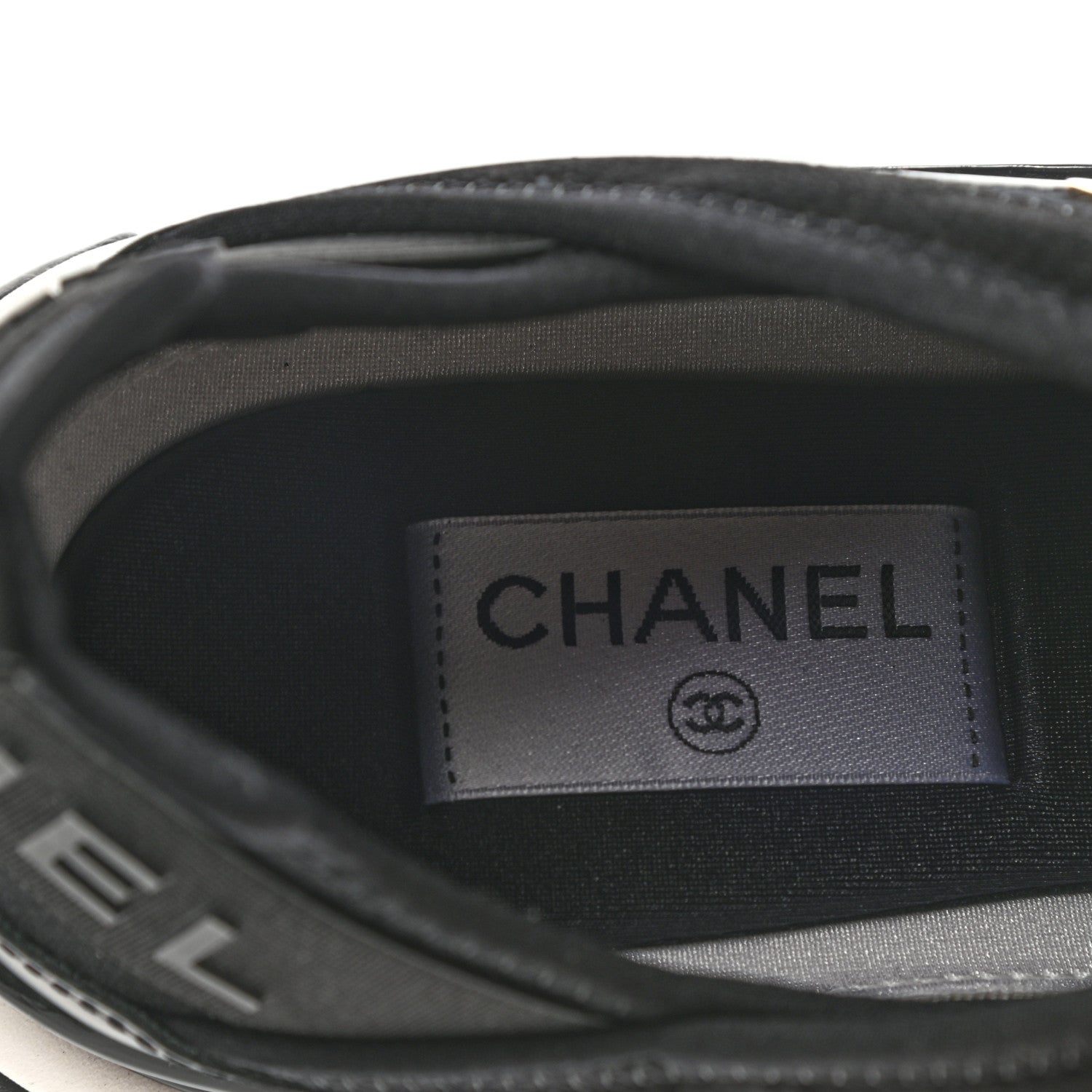 Chanel Fabric Suede CC Sneakers 40 Black 7 of 9