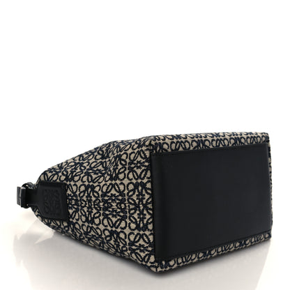 Loewe Jacquard Anagram Calfskin Small Cubi Bag Navy Black 4 of 6