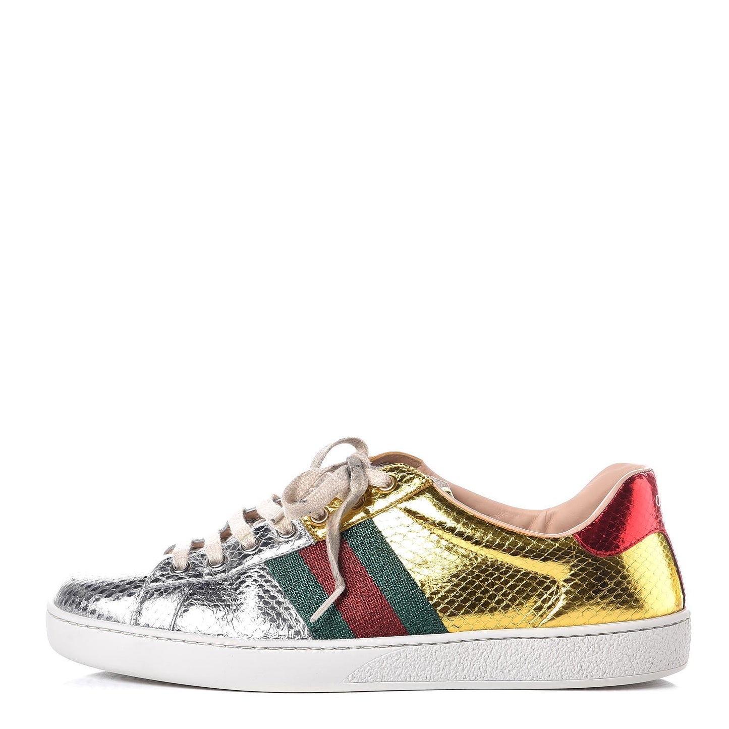 Metallic Ayers Web New Ace Sneakers 8 Gold Silver
