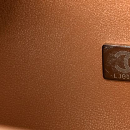 Chanel Caviar Quilted Medium Double Flap Light Brown 8 of 11