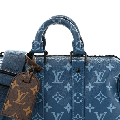 Louis Vuitton Monogram Keepall Bandouliere 25 Atlantic Blue 7 of 12