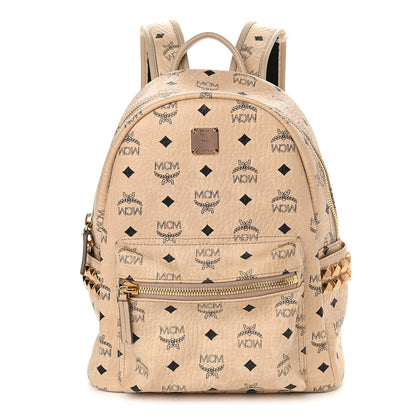 MCM Visetos Side Stud Stark Backpack Beige 1 of 10