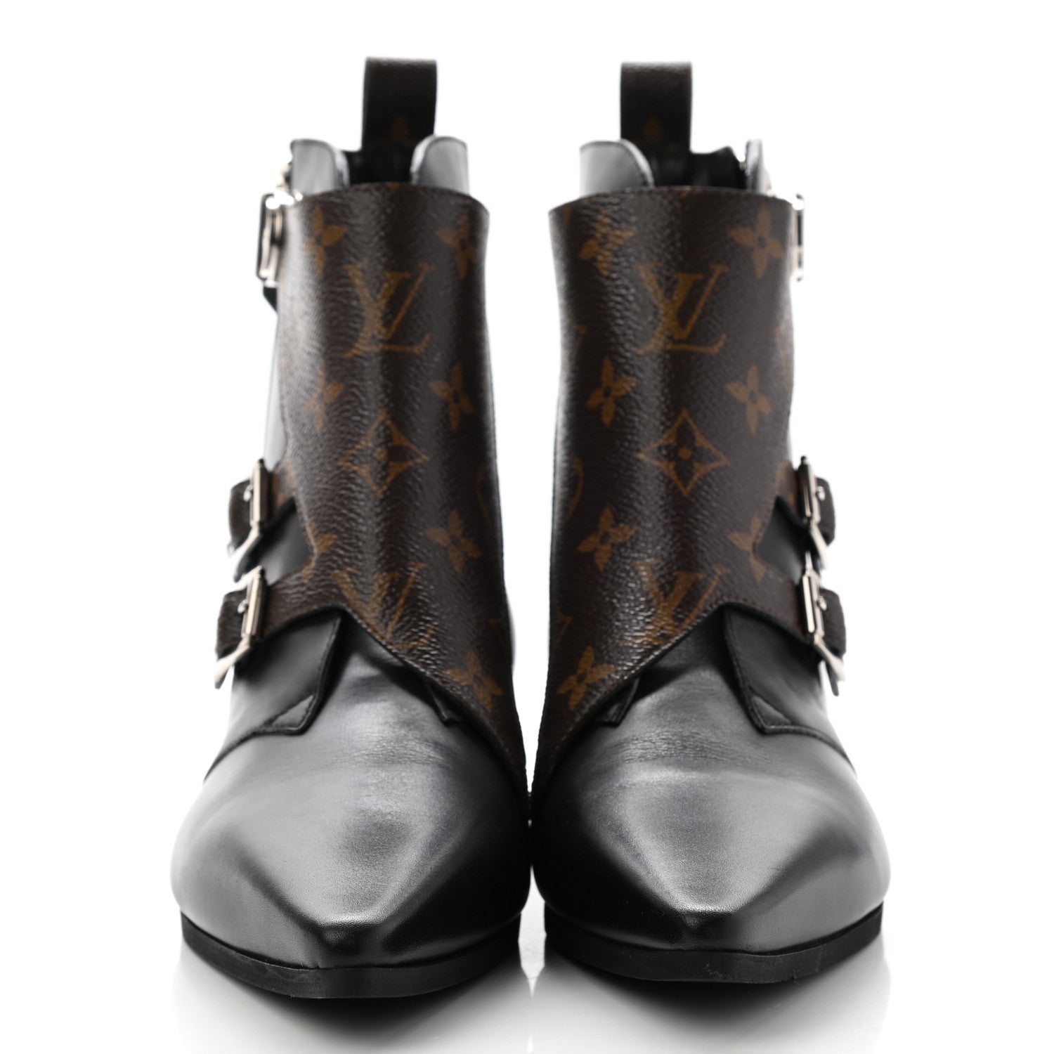 Louis Vuitton Monogram Jumble Flat Ankle Boots 37.5 Black 2 of 12