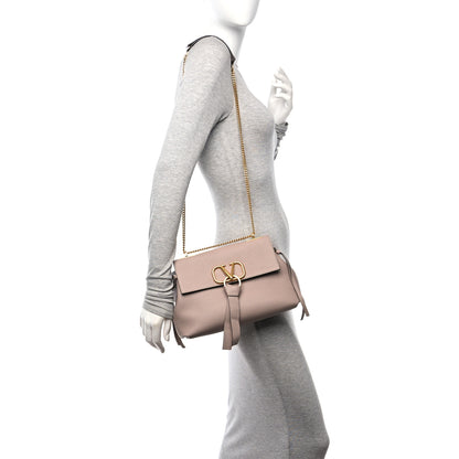 Valentino Garavani Buffalo Small VRing Chain Shoulder Bag Poudre 2 of 10