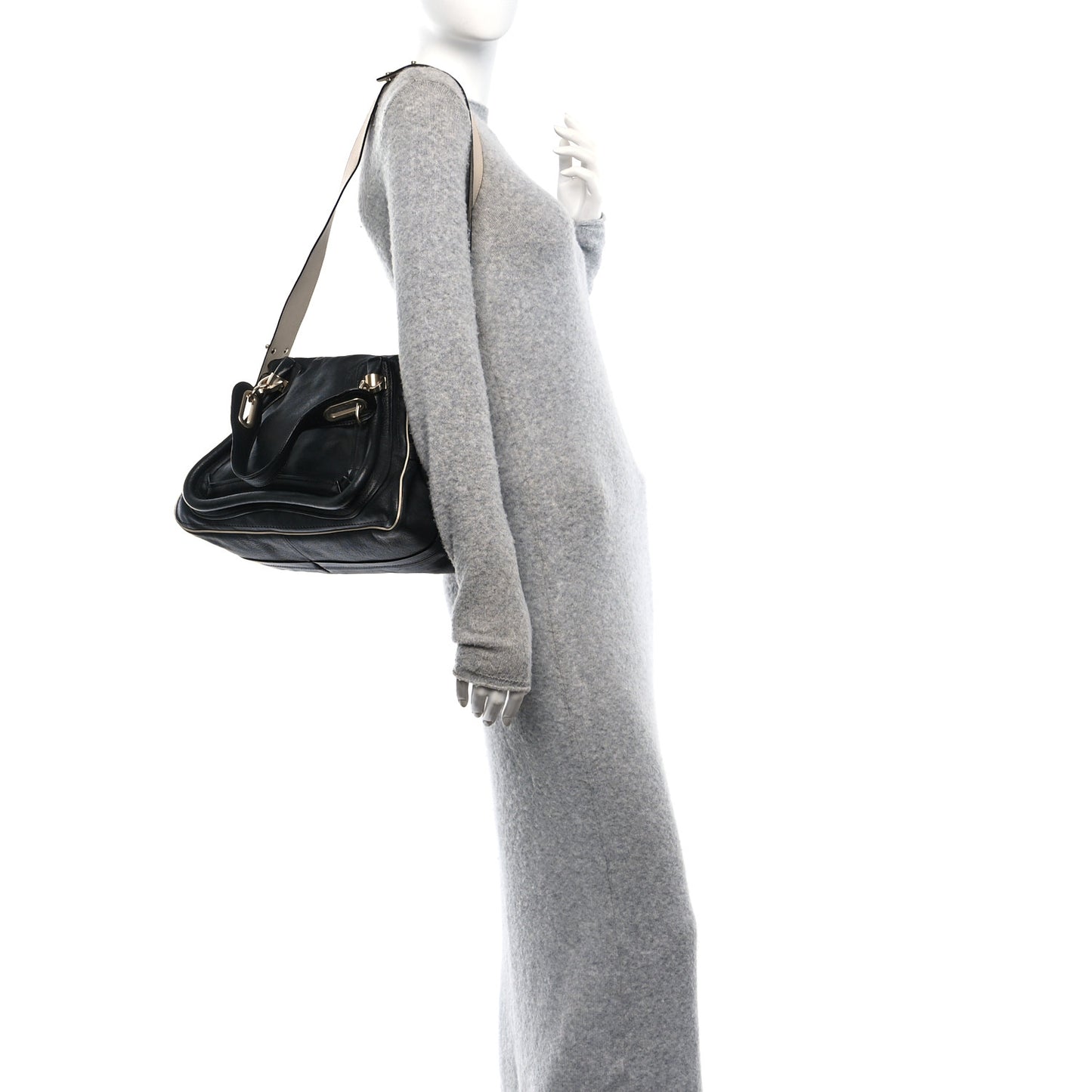 Calfskin Medium Military Paraty Black