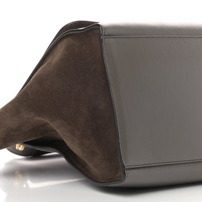 Celine Calfskin Suede Medium Tri-Color Trapeze Taupe 6 of 11