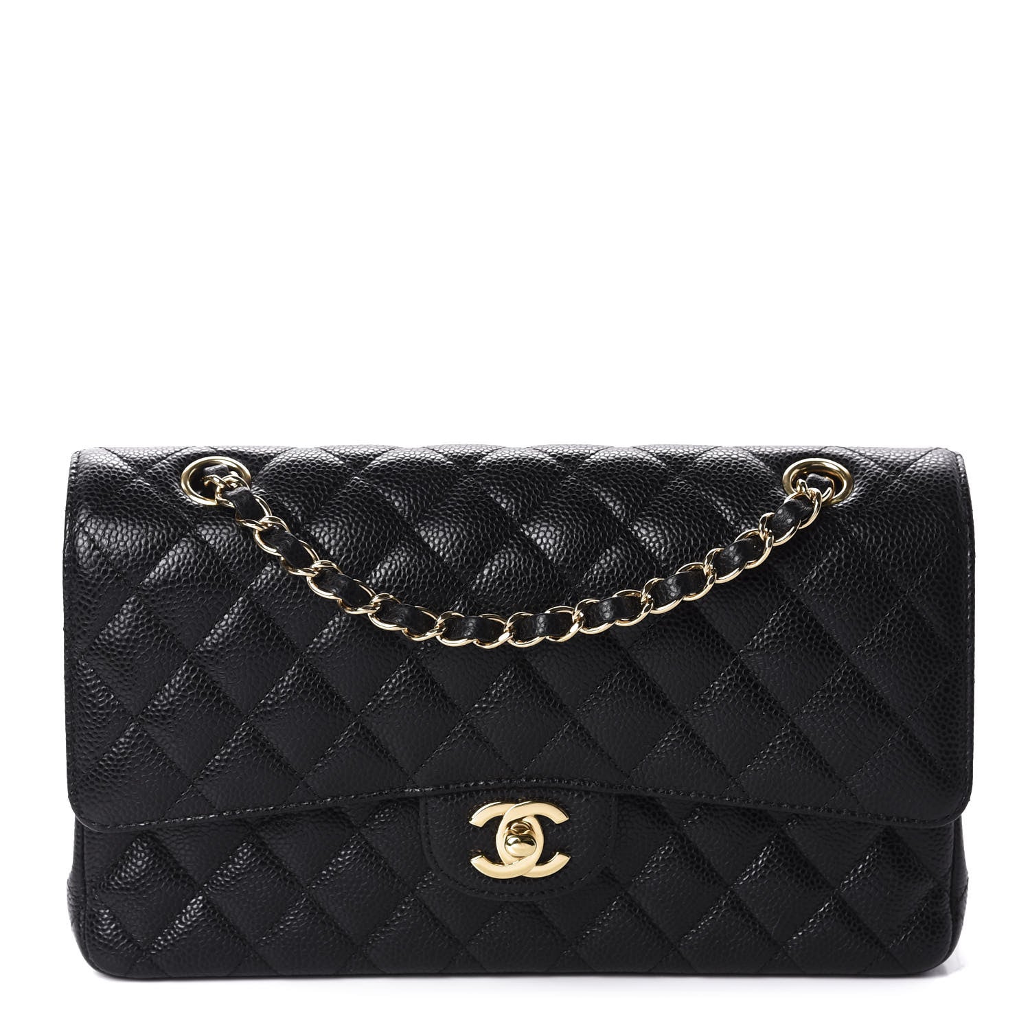 Chanel Caviar Quilted Medium Double Flap Black 1 of 10