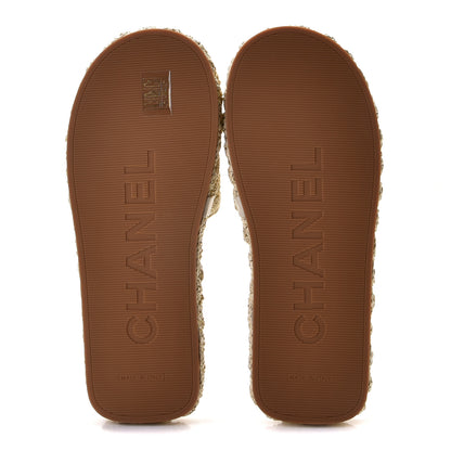 Chanel Cord Braided CC Mules 39 Light Beige 7 of 7