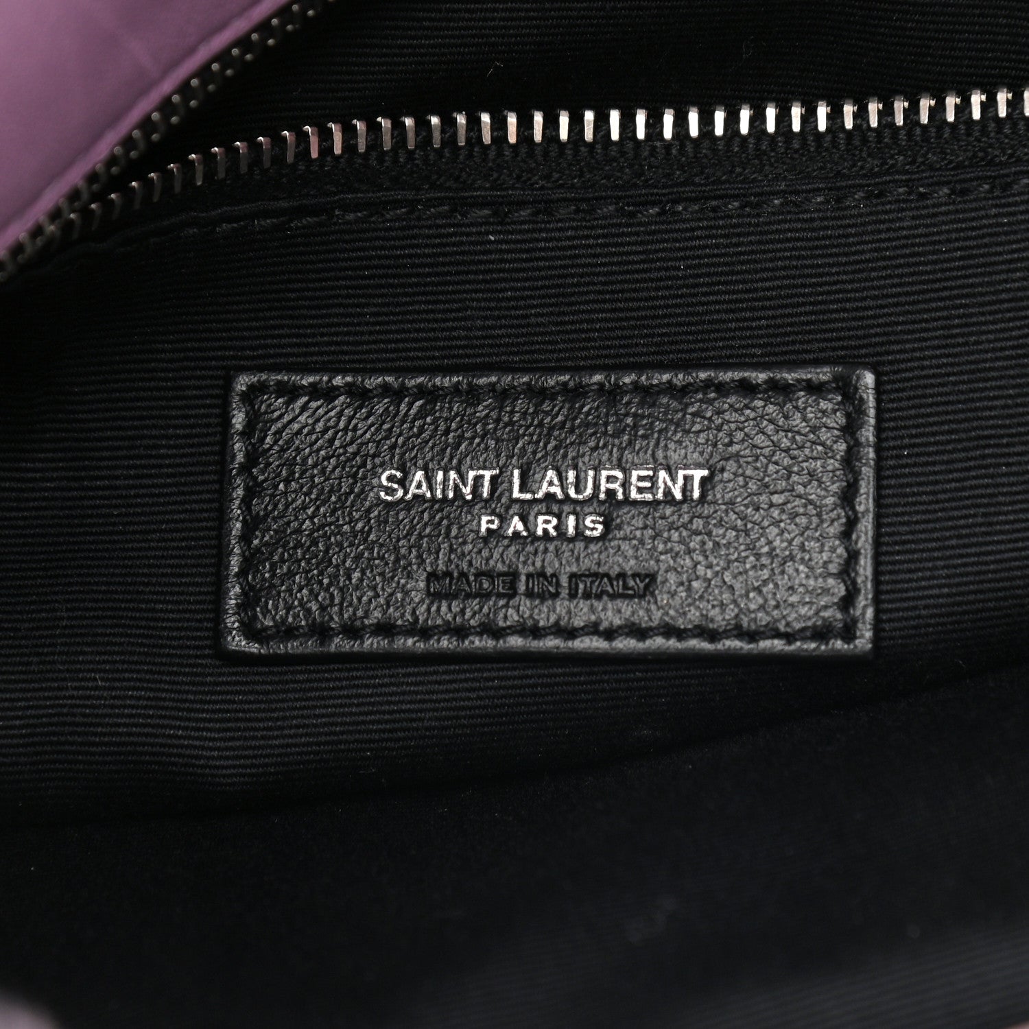 Saint Laurent Merino Shearling Lambskin Quilted Small Loulou Puffer Monogram Chain Satchel Lila 7 of 10