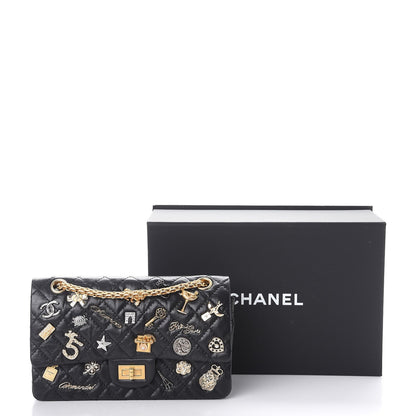 Chanel Aged Calfskin Lucky Charms 2.55 Reissue 225 Flap Black 11 of 11
