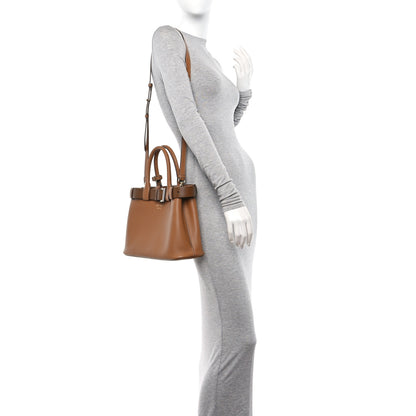 Prada Soft Grained Calfskin Vitello Daino Small Buckle Bag Caramello 2 of 11
