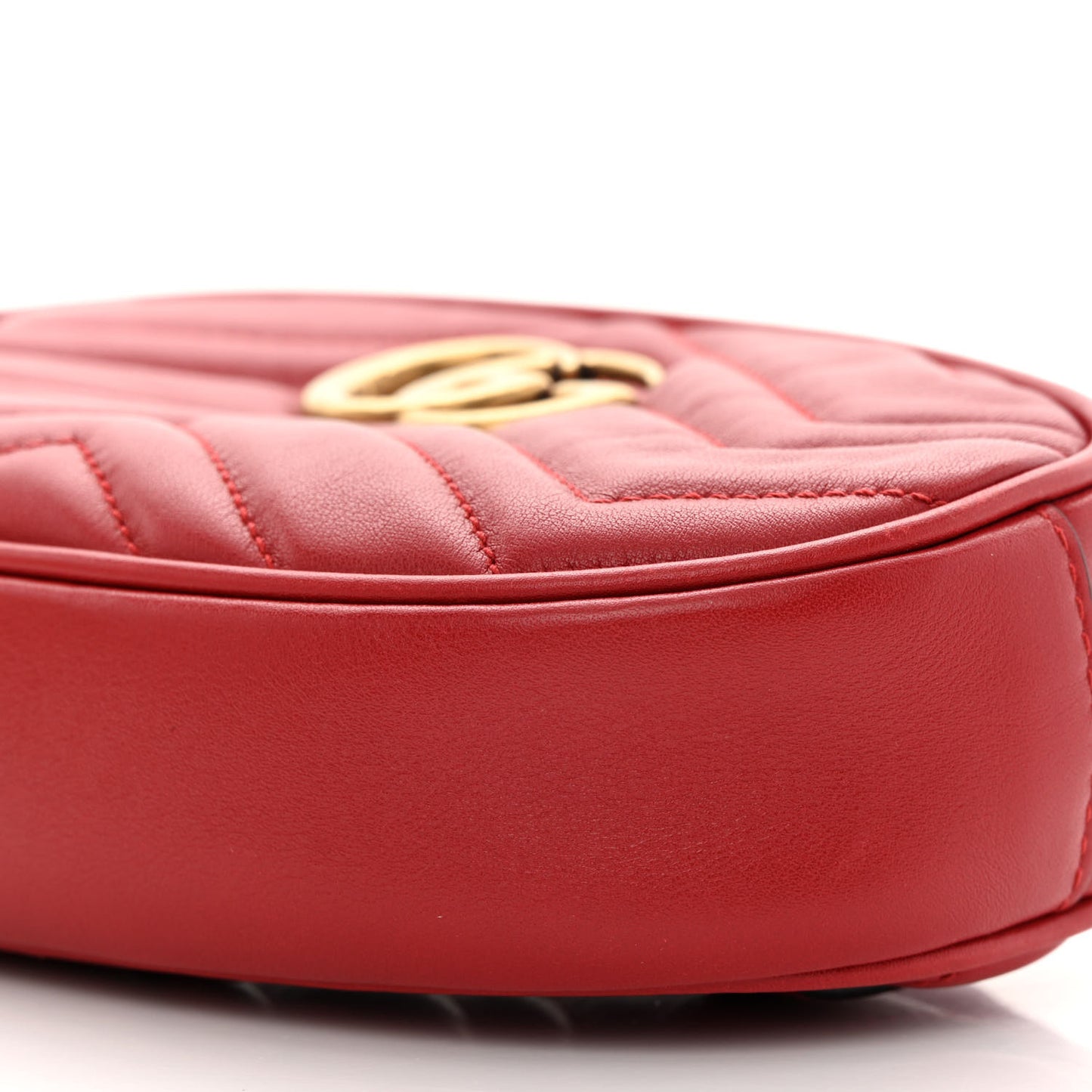 Calfskin Matelasse GG Marmont Belt Bag 85 34 Hibiscus Red