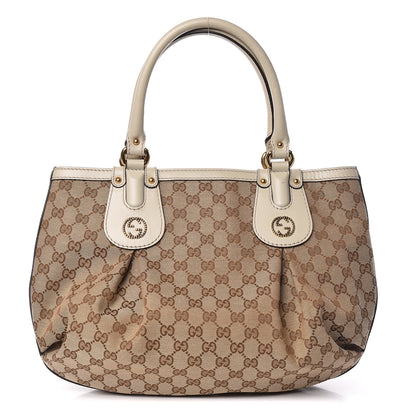 Gucci Monogram Medium Scarlett Studded Tote Off White 1 of 14