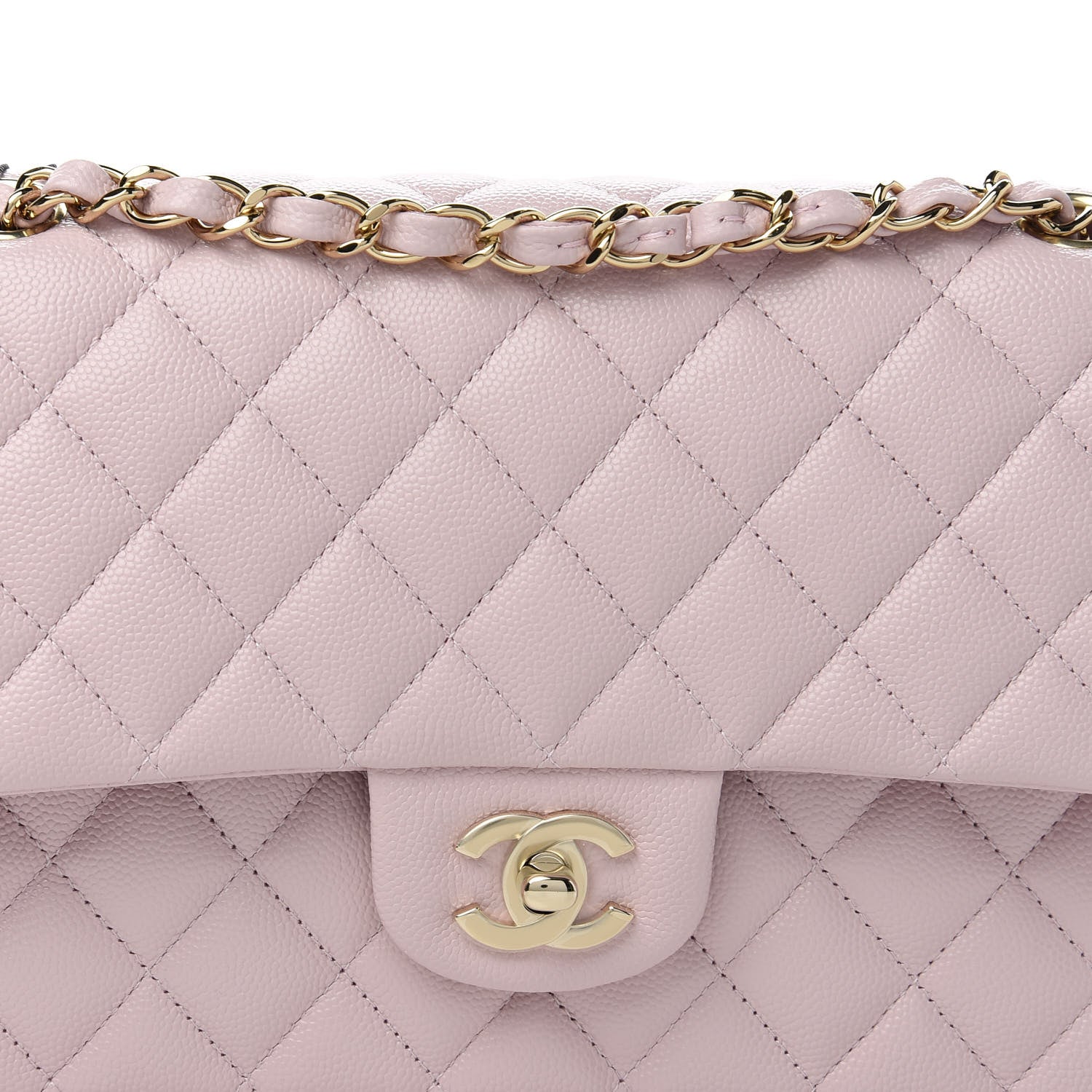 Chanel Caviar Quilted Medium Double Flap Light Pink 10 of 11